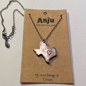 Anju My Heart Belongs To Texas Rustic Necklace
